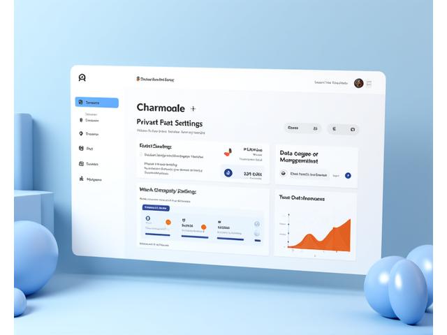 Tableau de bord de confidentialité interactif pour l'utilisateur, montrant les options de contrôle des données avec des toggles clairs et une visualisation de l'utilisation des données.